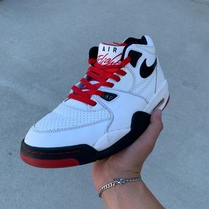N ike Air Flight 89 White | Black-Sport Red
